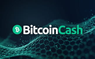 Logo de Bitcoin Cash sobre fondo verde