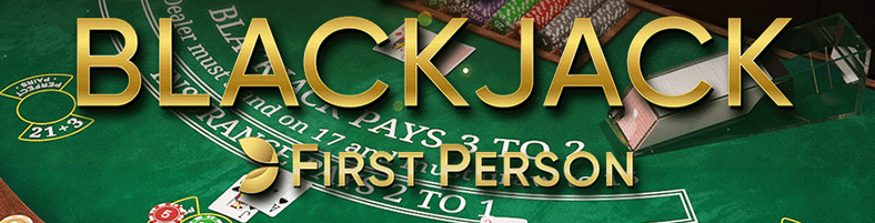 Mesa en vivo de First Person Blackjack.