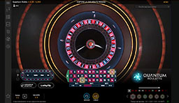 Casino live con el giro de la ruleta Quantum.