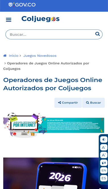Formulario de registro en un casino online con licencia Coljuegos
