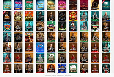 Todo el catálogo de juegos disponibles en Casino Ruby Fortune.