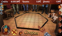 Partida al juego Chapas de R. Franco.
