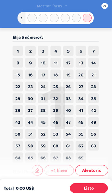 Juego de lotería online en Argentina.