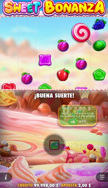 Cascada de símbolos ganadores durante una partida de Sugar Rush.