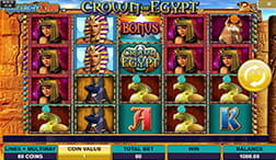 Pantalla de juego de la slot Crown of Egypt de IGT.