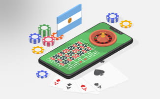 Una partida de dados online con la bandera de Argentina