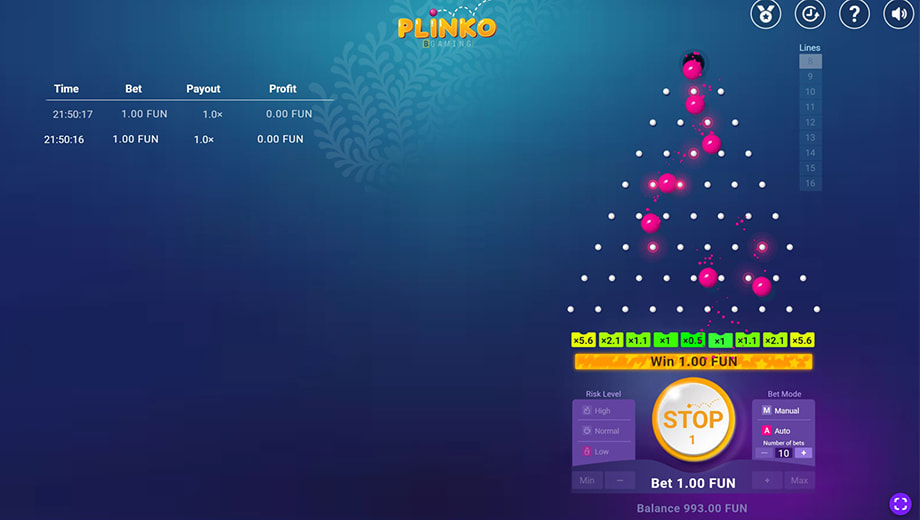 Demo de plinko online para jugar gratis en el navegador