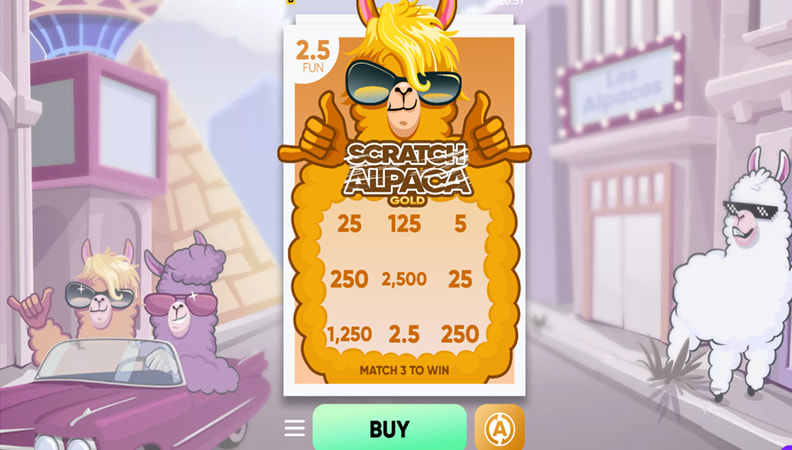Pantalla de un juego demo de rasca y gana en un casino online de México.