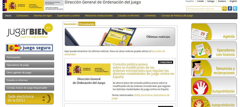 Dirección general de ordenación del juego telefono