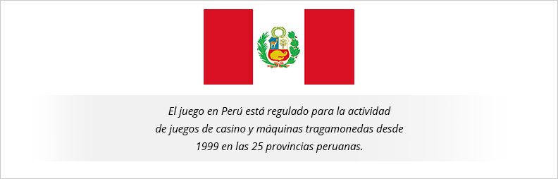 Imagen de la bandera peruana con un texto que refiere a la actividad del juego en Perú.