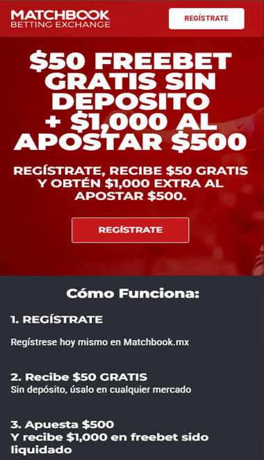 Bono de freebet de bienvenida en una casa de apuestas.