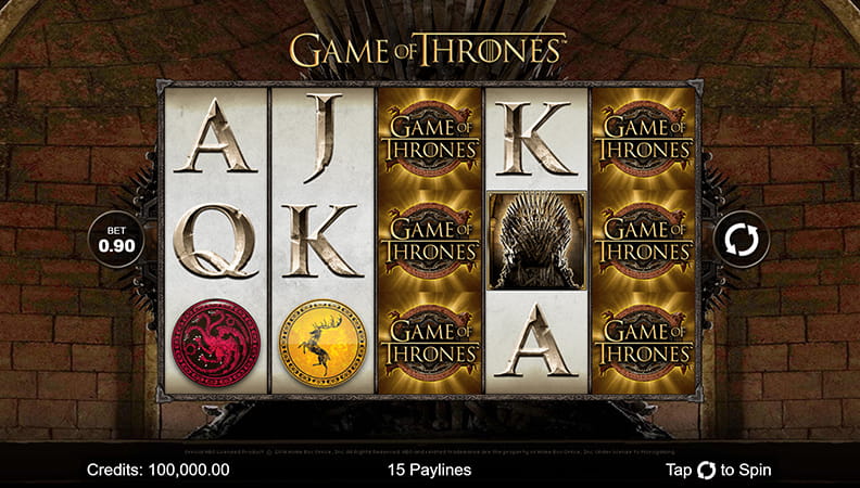 Juego demo de la slot Game of Thrones 15 lines.