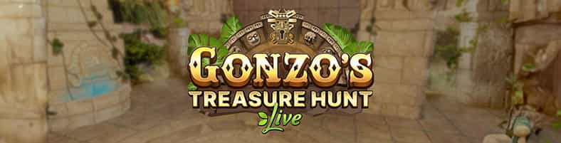 Portada de la slot online Gonzo's Treasure Hunt Live para casinos online de Argentina.