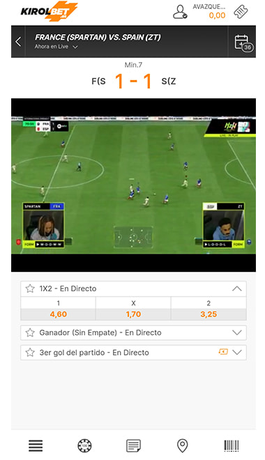 Evento en streaming en KIROLBET.