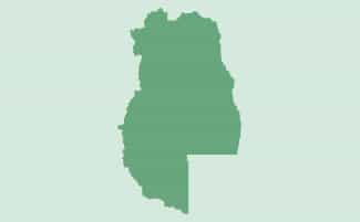 Mapa geográfico de Mendoza.