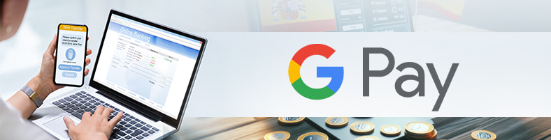Logo de Google Pay en casinos online de España.