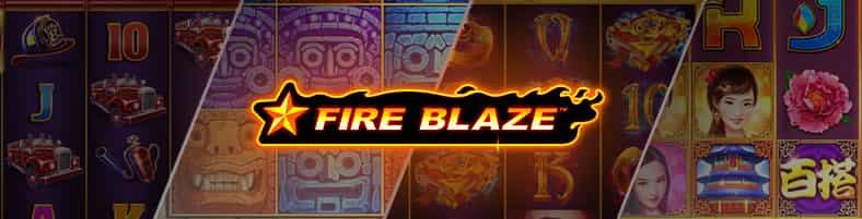 Logo de la tragamonedas Fire Blaze.