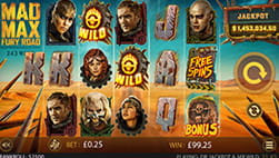 La slot Mad Max en el casino 777.