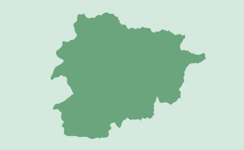 Mapa geográfico de Andorra.