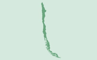 Mapa geográfico de Chile.