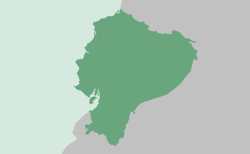 Mapa geográfico de Ecuador.