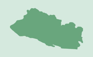 Mapa geográfico de El Salvador.