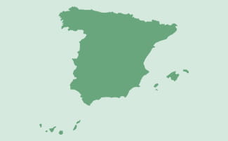 Mapa geográfico de España.