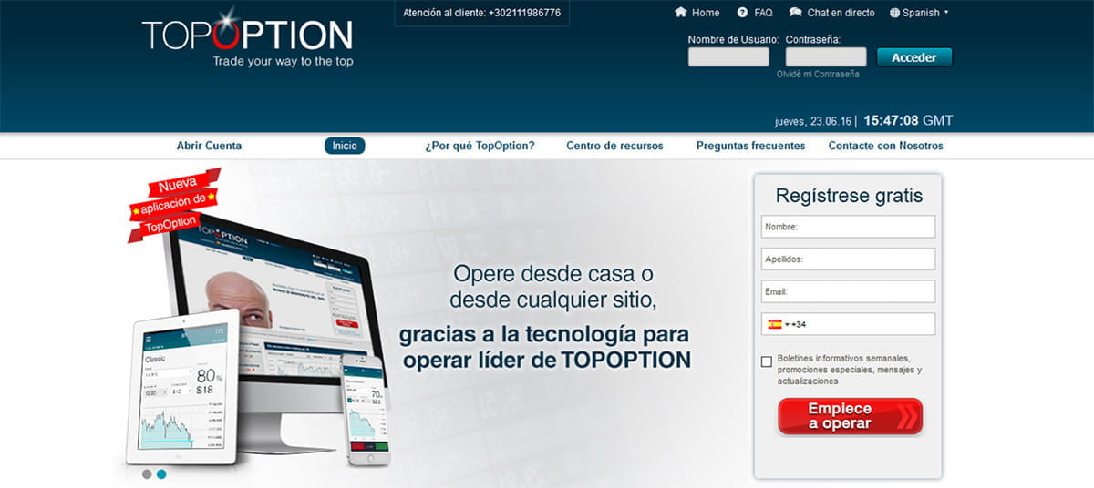 Pagina de opciones binarias en europa