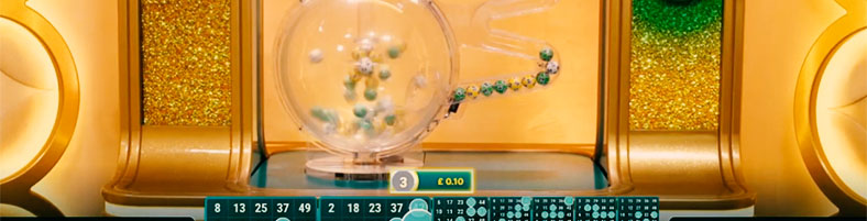 Juego de Mega Ball de Evolution para jugar a la lotería en Argentina.
