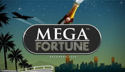 Logo de la tragamonedas con jackpot Mega Fortune.