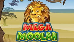 Portada de la tragamonedas Mega Moolah con jackpot para casinos online.