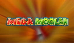 Logo de la tragamonedas con jackpot Mega Moolah.