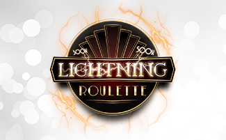 Logo de la ruleta Relámpago online de Evolution para casinos en línea.