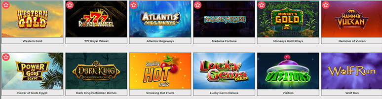 Portadas de algunas de las mejores slots online de que disponen los casinos online en El Salvador.