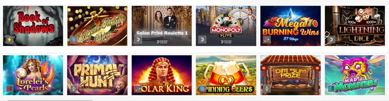 Portadas de algunas de las mejores slots online de que disponen los casinos online en Perú.
