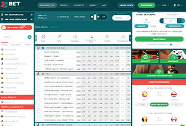 La oferta de apuestas deportivas de 22bet