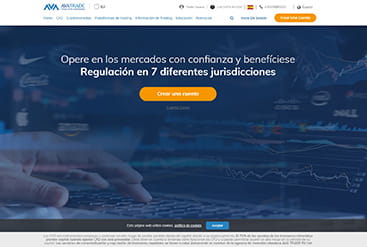 Página para inversiones financieras de AvaTrade