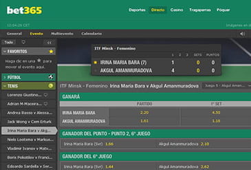 En bet365 puedes apostar en gran cantidad de eventos en vivo