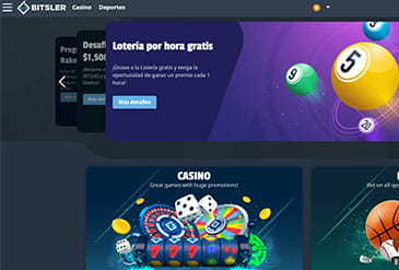 Página principal del casino Bitsler
