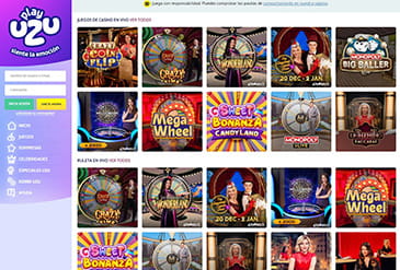 Juegos de casino en vivo en PlayUZU en Chile