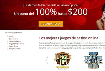 Los juegos que estaban disponibles en Casino Epocas