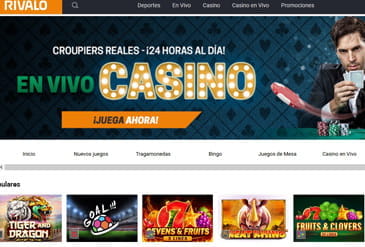 Catálogo de juegos disponibles en casino Rivalo.