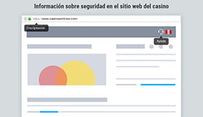 Página web sobre seguridad en casinos en línea para promover el juego responsable.
