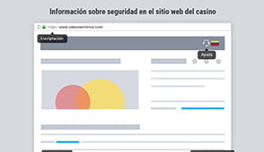 Página web sobre seguridad en casinos en línea para promover el juego responsable.