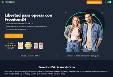 Oferta disponible en el bróker online Freedom24