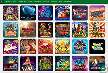 Catálogo de juegos de casino en Sportiumbet