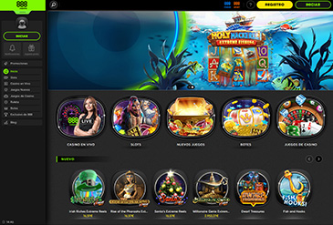 Página de la sección de 888casino México