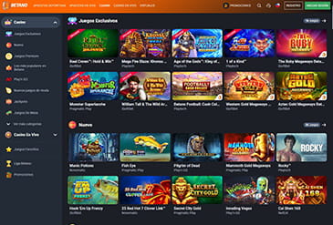 Oferta de juegos de casino en Betano en Chile