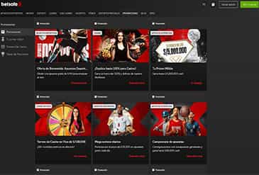 Página de inicio sitio web Betsafe