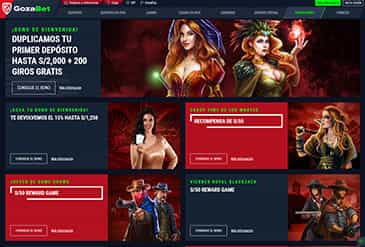 Página de inicio sitio web Gozabet